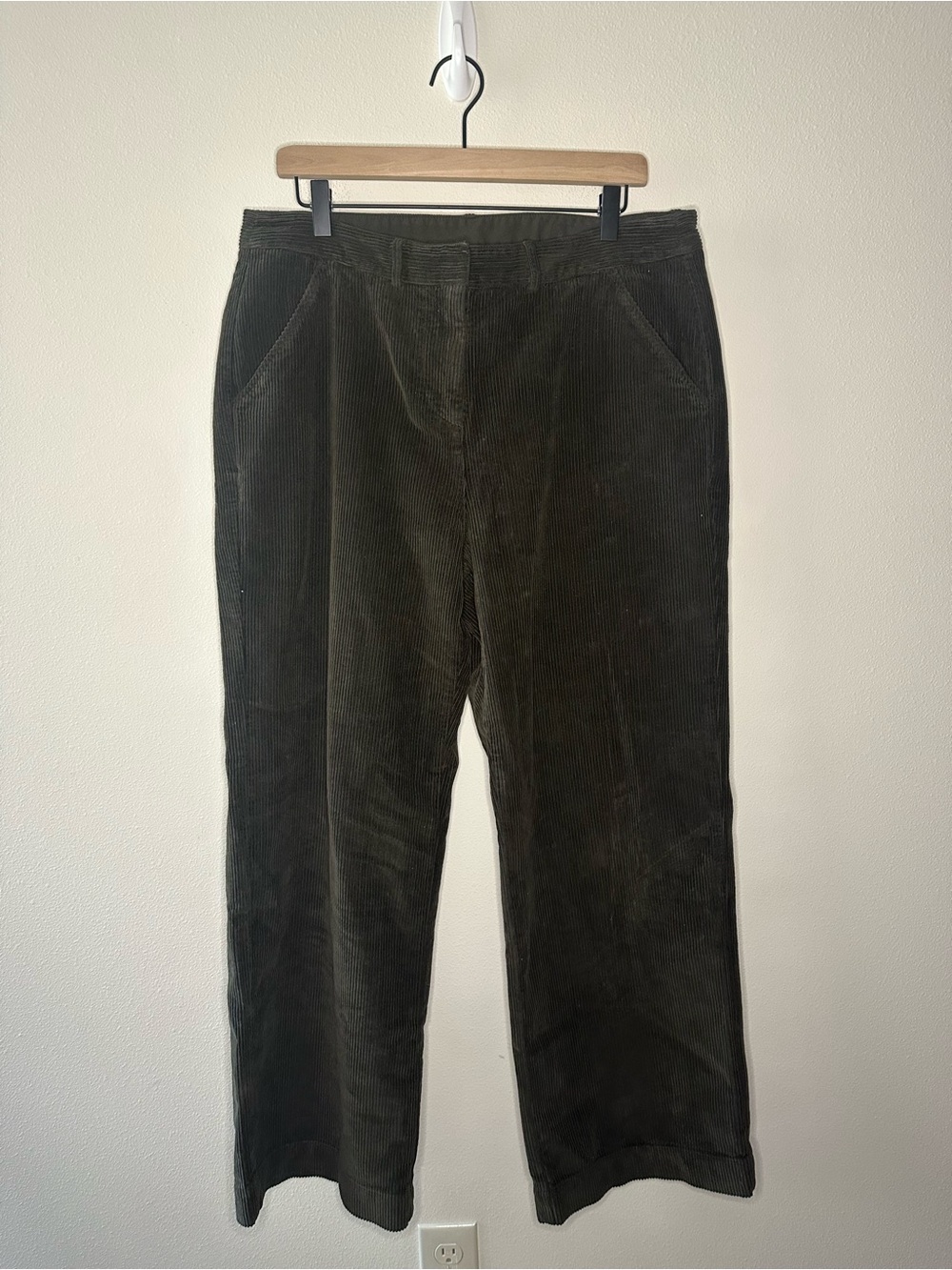 Poetry cotton cord wide leg trousers style UG24 size US 12 boho eco friendly - Picture 9 of 10